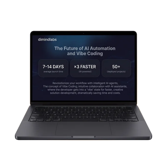 Laptop showing an AI automation project screen